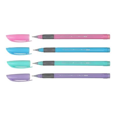 Ручка масляна, синя, з резиновим грипом