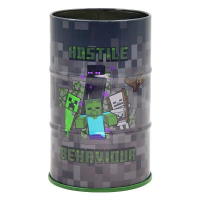 Стакан-підставка бочка Yes "Minecraft" метал, сірий