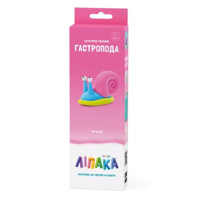 Набір пластиліну, що самостійно твердіє, ЛІПАКА - ЕКЗОТИЧНІ ТВАРИНИ: ГАСТРОПОДА Набір пластиліну, що самостійно твердіє, ЛІПАКА - ЕКЗОТИЧНІ ТВАРИНИ: ГАСТРОПОДА