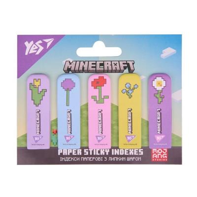 Індекси паперові Yes "Minecraft.Spring", 55*22мм, 100 шт (5x20)