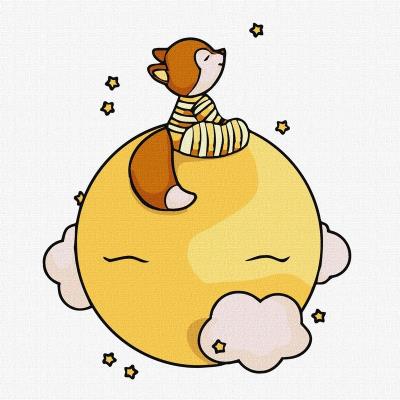 Набір для розпису по номерах для дітей "Рахуючи зірки" 25х25см Набір для розпису по номерах для дітей "Рахуючи зірки" 25х25см