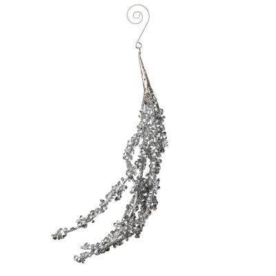 Гілка декоративна Yes! Fun Срібні бурульки, 30 см