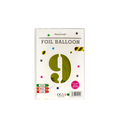 Кульки повітряні, фольговані, золото, 32", цифри, 9, 1шт./уп. Імп (1/20/500) Кульки повітряні, фольговані, золото, 32", цифри, 9, 1шт./уп. Імп (1/20/500)