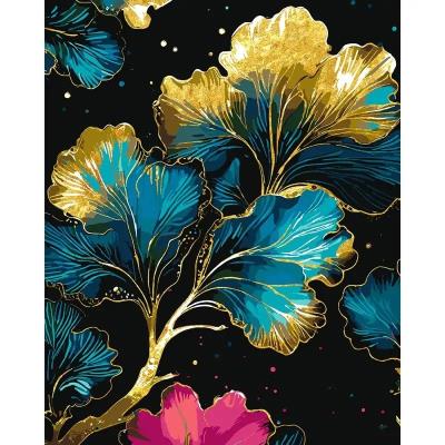 Картина за номерами SANTI "Золоті пелюстки", 40*50см, поталь