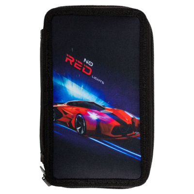 пенал 2-яр. пустий, поліестер, "Red Car", 25311C