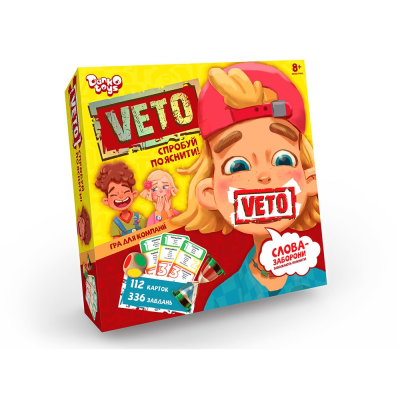 Настольная развивающая игра "Veto" украинский язык