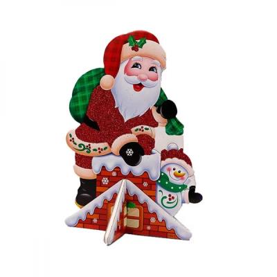 9893DSCN Новорічна прикр. "Дід Мороз з ялинк" 20см