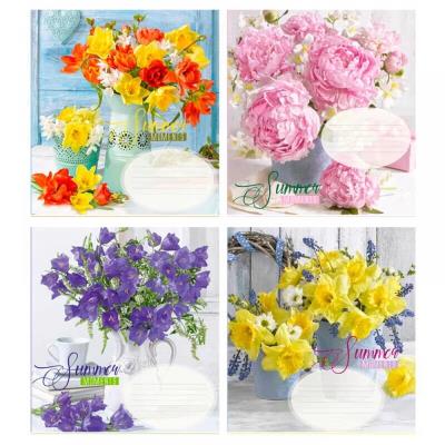 Зошит учнівський повноколірний загальний 36 арк., клітинка. "Букет"