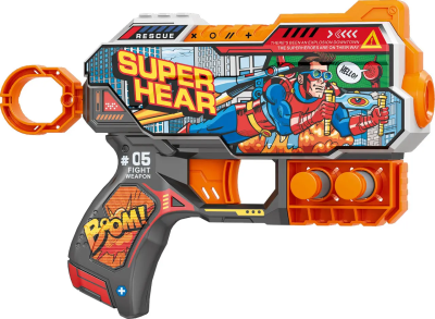 Іграшковий пістолет мех. з м'якими набоями (6 шт.) (Super Hear) (20 х 13.5см)