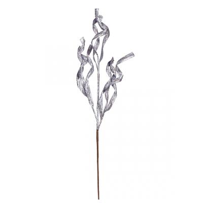 Гілка декоративна Yes! Fun Спіралі 69 см, срібло, гліттер