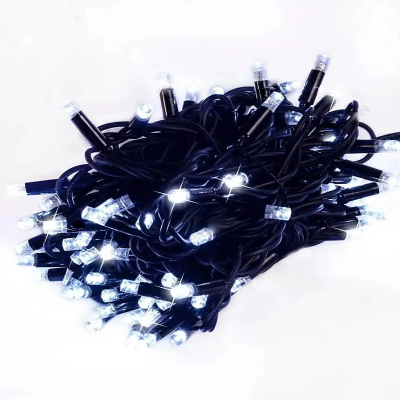 1420-03 Гірлянда вулична 100 LED 10м,чорний каучук