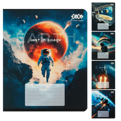 Зошит учнівський шкільний COSMO, 24арк., клітинка, KIDS LINE