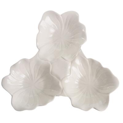 Блюдо LED BUD / менажниця фігур./ 3 секції/ 24.5х18 см (B010807)