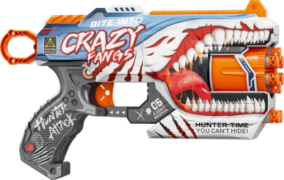 Іграшковий пістолет мех. з барабаном та м'як. набоями (12 шт.) (Божевільні Ікла) (28 х 17,4см) Іграшковий пістолет мех. з барабаном та м'як. набоями (12 шт.) (Божевільні Ікла) (28 х 17,4см)