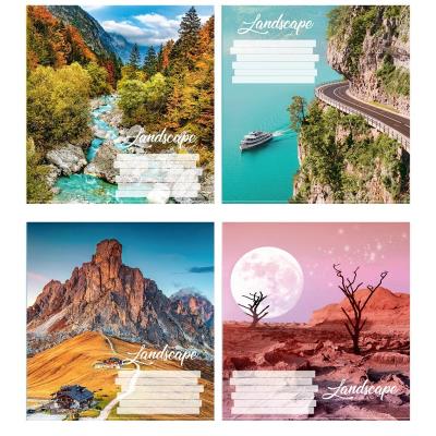 Зошит учнівський повноколірний загальний 48 арк., лінія. "Краєвид"