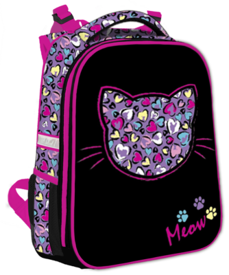 ранець SchoolCase 2 відділення, 39х28х21см, поліестер, "Meow", 2412C ранець SchoolCase 2 відділення, 39х28х21см, поліестер, "Meow", 2412C