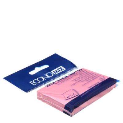 Блок для нотаток з клейким шаром 50х75 мм Economix, 100 арк., рожевий (12/288)