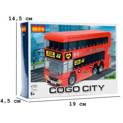 Конструктор "Місто" (123 елм.) Великий автобус / COGO