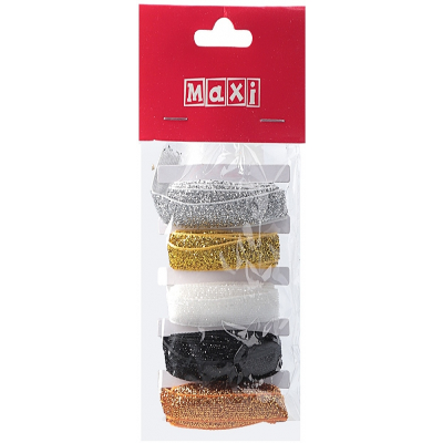 Набір еластичних стрічок для декору шириною 5мм по 1м, 5 шт. Набір еластичних стрічок для декору шириною 5мм по 1м, 5 шт.