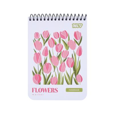 Зошит для записів Yes А6/80 од. спіраль "Flowers"