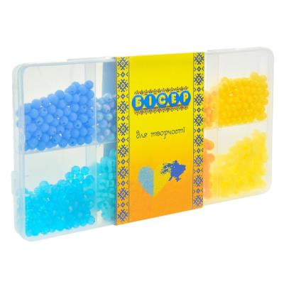 Бісер арт. PL-15/01/01 (96шт/2) патріотичні кольори, великі намистини, бісер, короб. 14,5*28,,4*1,8 Бісер арт. PL-15/01/01 (96шт/2) патріотичні кольори, великі намистини, бісер, короб. 14,5*28,,4*1,8