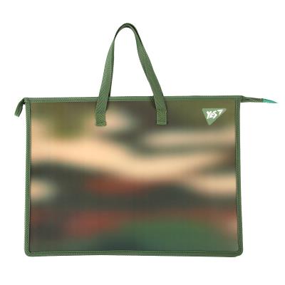 Папка-портфель Yes А3 "Fusion" з тканинними ручками, хаки