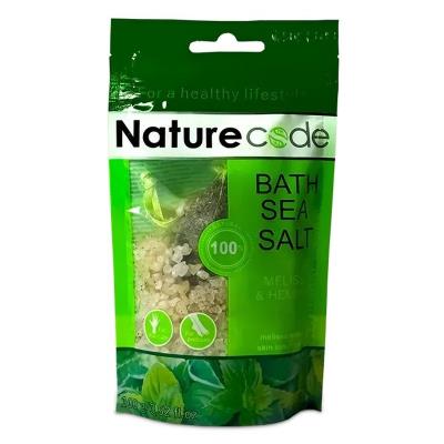 NC Морська сіль для ванн "Трава меліси і конопляна олія" 100г