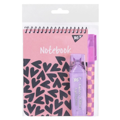 Набір канцелярії № 4 Yes "Hearts" 3 предмети