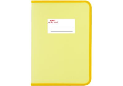 Папка-пенал пластикова на блискавці Maxi, А4, непрозора, фактура: тканина, пастельна жовта Папка-пенал пластикова на блискавці Maxi, А4, непрозора, фактура: тканина, пастельна жовта