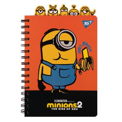 Блокнот YES А5, 80 л. cпіраль з фігурн. роздільниками "Minions"