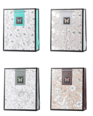 Пакет паперовий подарунковий, М:26х32х10см, тиснення фольгою BM.200057