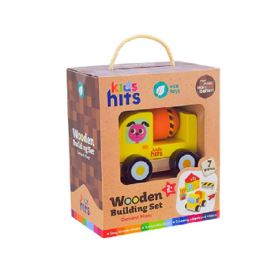Дерев'яна іграшка Kids hits арт. KH20/017 (30шт) бетонозмішувач в коробці 16*19*10,3см