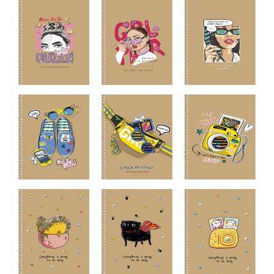 Зошит для записів, спiраль, А5/96арк., без лініювання, кремовий блок, 70г/м2, крафт, лаз. висічка, S Зошит для записів, спiраль, А5/96арк., без лініювання, кремовий блок, 70г/м2, крафт, лаз. висічка, S