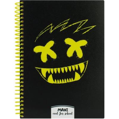 Блокнот А5, пластикова обкладинка, спіраль, 80 арк., клітинка