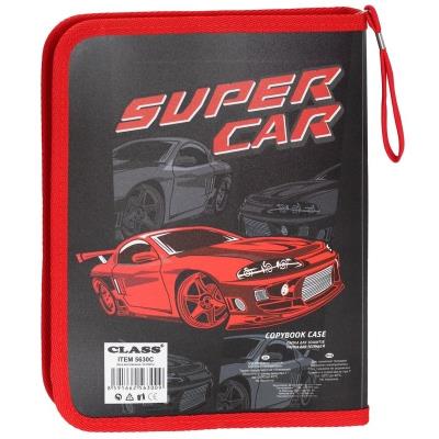 Папка на блискавці об'ємна, "Crash Car", 30*190*250 мм, PP, 5630-21C, Class