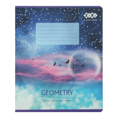 Зошит учнівський шкільний CLOUDS, 36арк., клітинка, геометрія, KIDS LINE