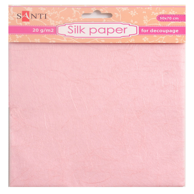 Шелковую бумагу для декупажа "SANTI" 50х70см, 1 лист персиковый 952735 Шелковую бумагу для декупажа "SANTI" 50х70см, 1 лист персиковый 952735