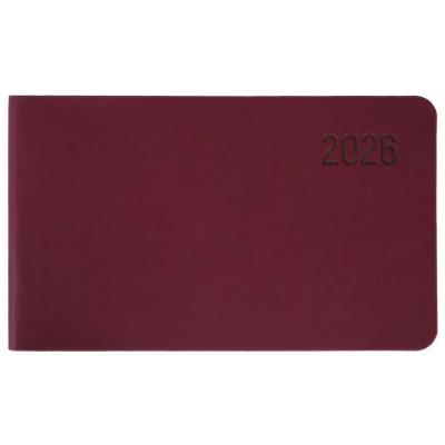 Щотижневик 10х17см Leo Planner датований 2026 "Story", м'який, винний, 128 сторінок