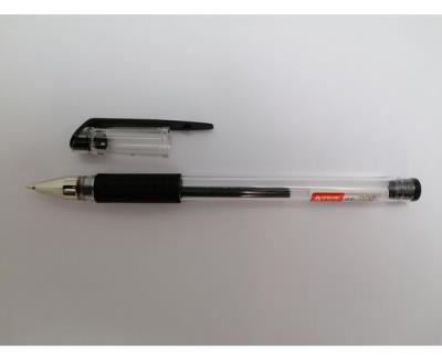 Ручка гелева з грипом 0,5мм товст накін чорна, YK-009-BK (GP-009)