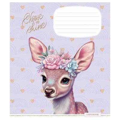 Зошит учнівський, 12арк., у лінію, глiтер, Школярик