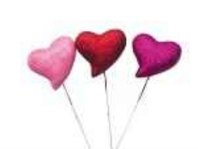 Серце на паличці 7 см h - 20 см 3шт/уп, глиттер Серце на паличці 7 см h - 20 см 3шт/уп, глиттер