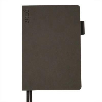 Щоденник-діловий записник А5 Leo Planner датований 2026 "Binario", м'який, графіт, 368 сторінок