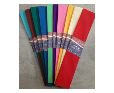 KR110-MiX2 Креп-папір 110%, мікс 10 кольорів 50 * 200см, осн.20г / м2, общ.42г / м2