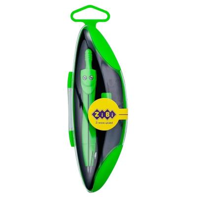 Циркуль START NEON в твердому футлярі, з запасним грифелем, салатовий, KIDS Line