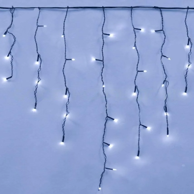 Штора-дощик РУБІН 200 LED, 5м*0,5м, чорний/провід, білий Штора-дощик РУБІН 200 LED, 5м*0,5м, чорний/провід, білий