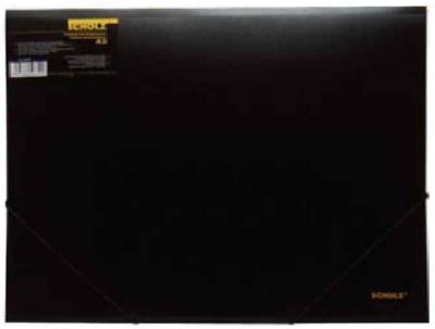 Папка на гумках Scholz, 5064, А3, 550 мкн, чорна (1/24/72)