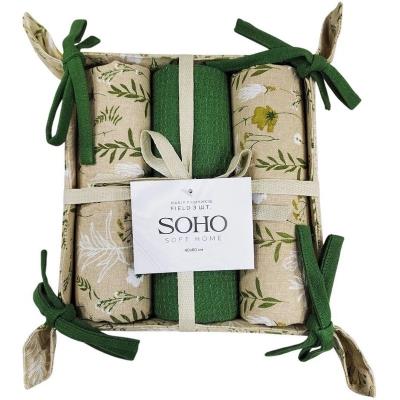 Кухонний текстиль SOHO Наб. руш. 40*60см бавовна 100% Field хліб. 3 шт. (BS 45514H)