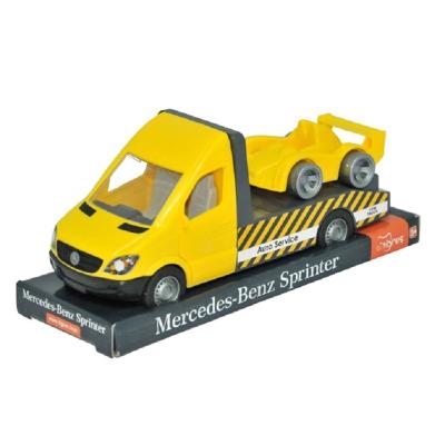 Іграшка Автомобіль "Mercedes-Benz Spinter" евакуатор (жовтий) на планшеті