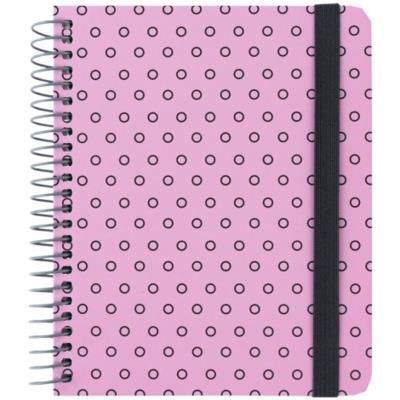 Блокнот на спіралі тверда обкл., B6+, 120 арк.,кл., рожевий Блокнот на спіралі тверда обкл., B6+, 120 арк.,кл., рожевий