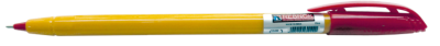 Кулькова ручка Rebnok, F1, 0.7мм, червоний (жовта) (50/250/1500)